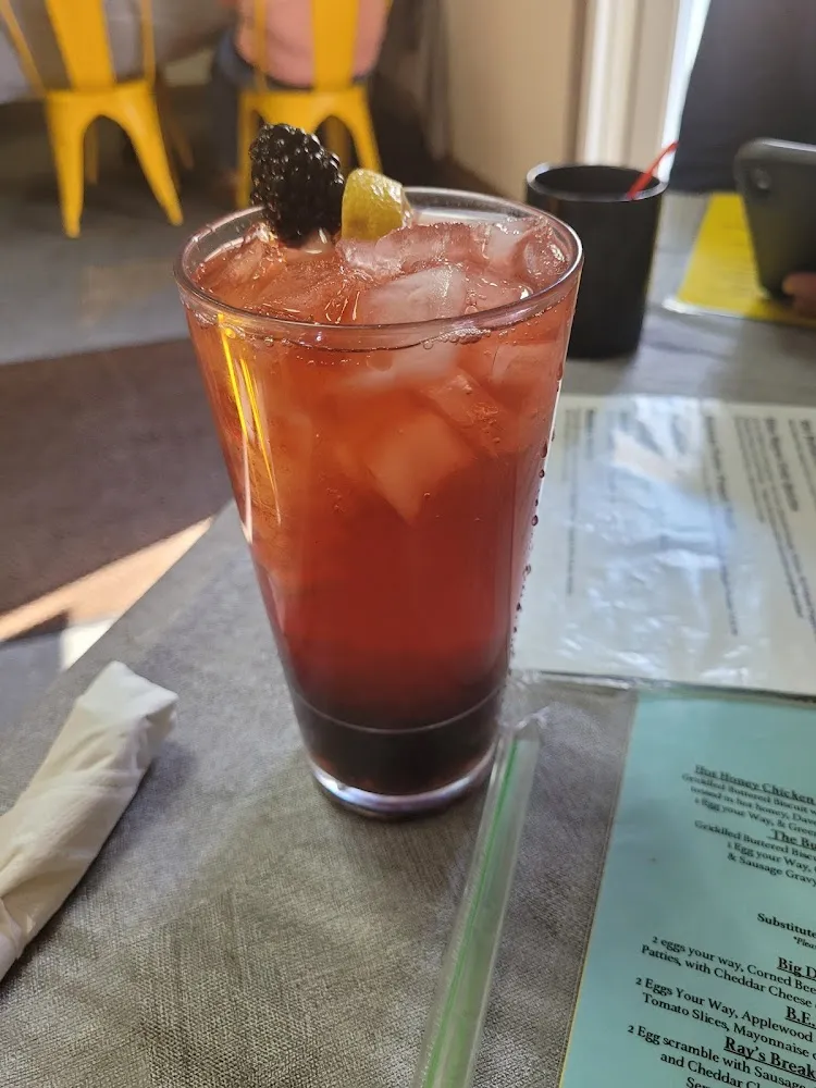 Blackberry Arnold Palmer with Blueberry Boba